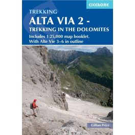   Dolomitok: Alta Via 2, angol nyelvű trekkingkalauz - Cicerone