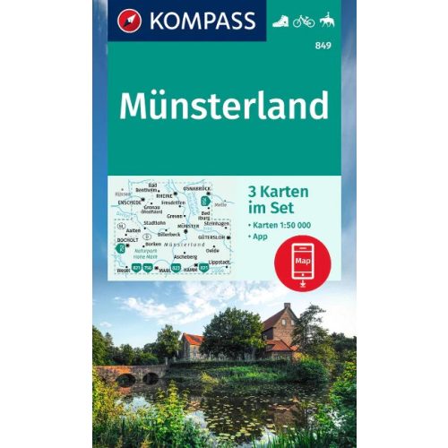 Münsterland turistatérkép szett (WK 849) - Kompass