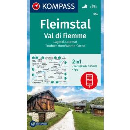 Val di Fiemme turistatérkép (WK 655) - Kompass