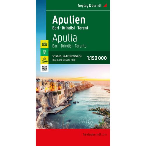 Apulia, travel map - Freytag-Berndt Top 10 Tips