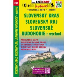   Szlovák-karszt, Szlovák-paradicsom, Gömör-Szepesi-érchegység (kelet) turistatérkép (233) - ShoCart