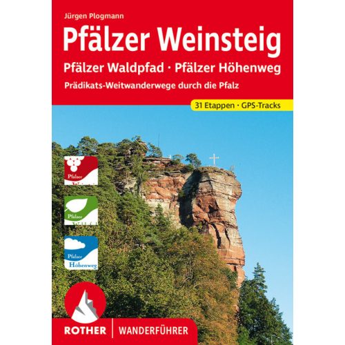 Pfälzer Weinsteig, német nyelvű túrakalauz - Rother