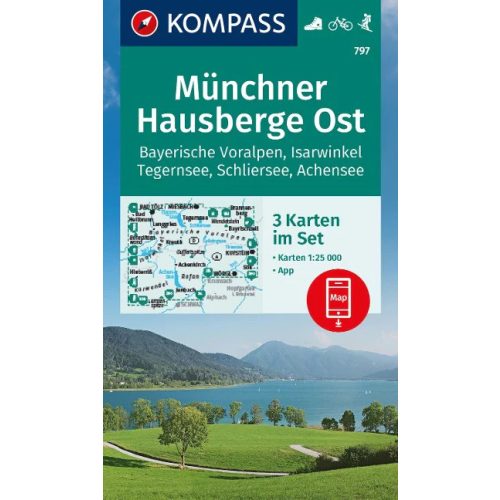 München hegyei (kelet) turistatérkép szett (WK 797) - Kompass