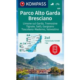   Parco Alto Garda Bresciano turistatérkép (WK 689) - Kompass