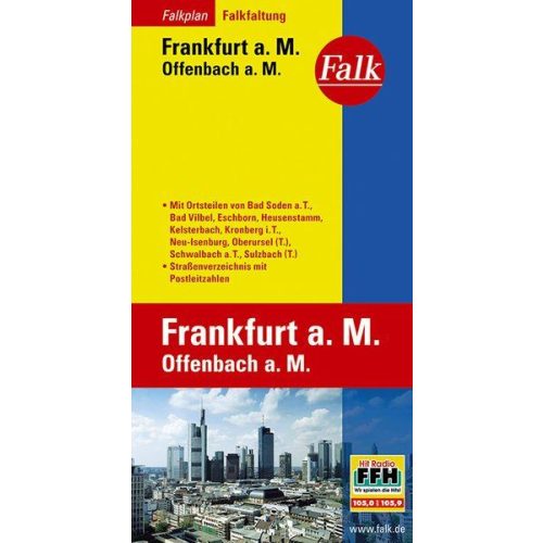 Frankfurt am Main, city map - Falk
