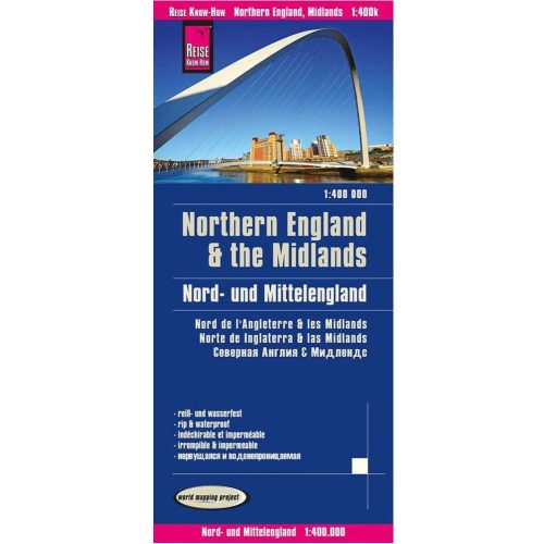 England (North) & the Midlands, travel map - Reise Know-How