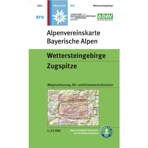 Wettersteingebirge: Zugspitze, hiking map (BY-8) - Alpenvereinskarte