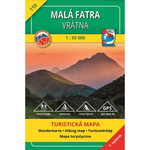 Lesser Fatra Mountains & Vrátna, hiking map (110) - VKÚ