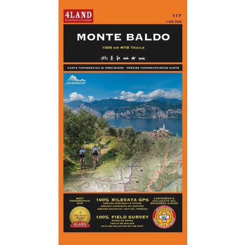 Monte Baldo, hiking map (117) - 4LAND