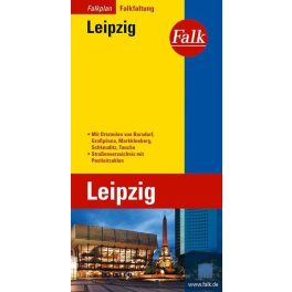 Leipzig, city map - Falk