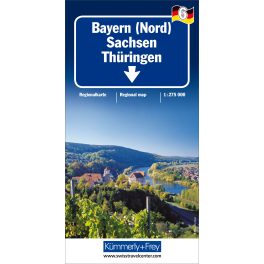   Bavaria (North), Saxony & Thuringia, travel map - Kümmerly + Frey