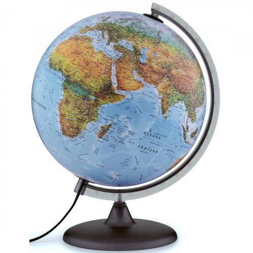 Dual globe 30 cm, with plastic support - Cartographia