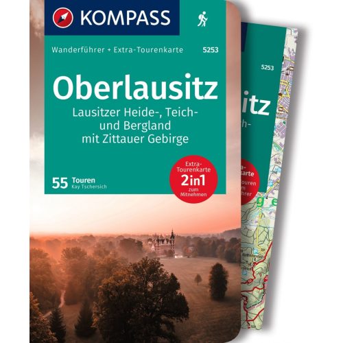 Oberlausitz, német nyelvű túrakalauz - Kompass