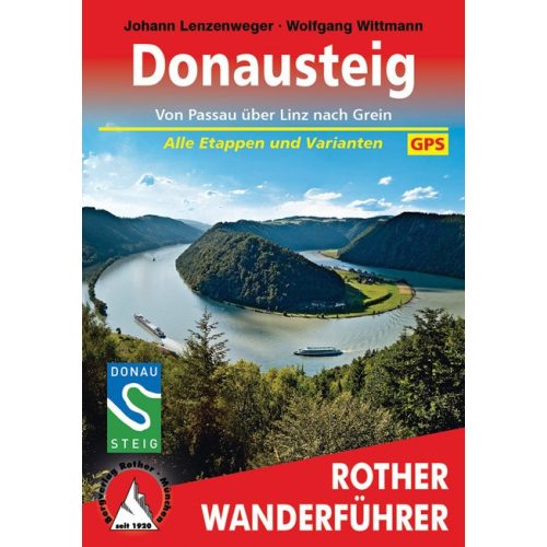 Donausteig, német nyelvű túrakalauz - Rother