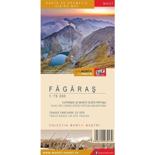 Făgăraş Mountains, hiking map set - Munţii Noştri