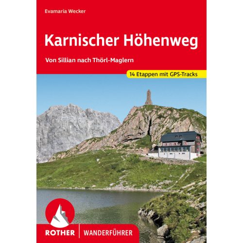 Karnischer Höhenweg, német nyelvű túrakalauz - Rother