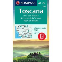   Toszkána (közép) turistatérkép szett (WK 2440) - Kompass