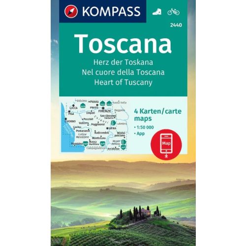 Toszkána (közép) turistatérkép szett (WK 2440) - Kompass