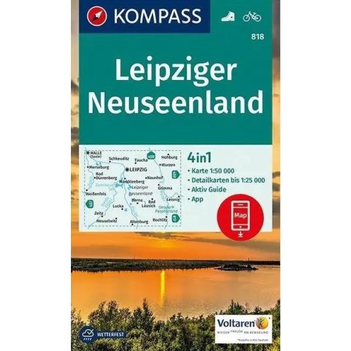 Leipziger Neuseenland, hiking map (WK 818) - Kompass