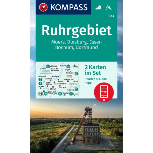 Ruhr, hiking map set (WK 823) - Kompass