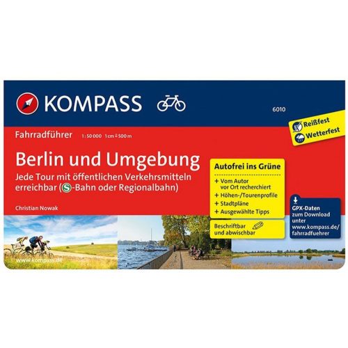 Berlin és környéke, német nyelvű kerékpáros kalauz - Kompass