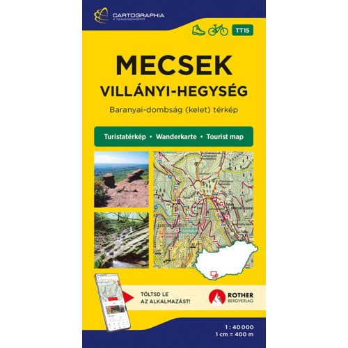 Mecsek, Villányi-hegység turistatérkép - Cartographia