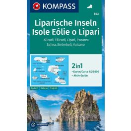 Aeolian Islands, hiking map (WK 693) - Kompass