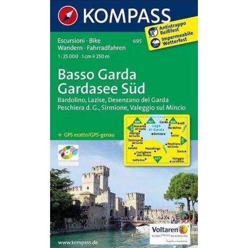 Garda-tó (dél) turistatérkép (WK 695) - Kompass