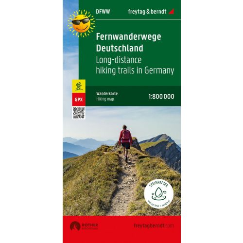 Germany: long-distance hiking trails, travel map - Freytag-Berndt