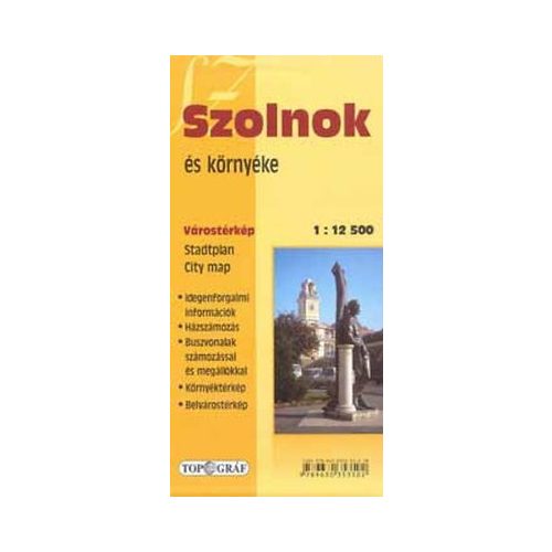 Szolnok, city map - Topográf