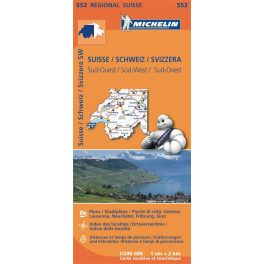 Svájc (délnyugat) autóstérkép (552) - Michelin
