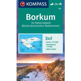 Borkum, hiking map (WK 727) - Kompass