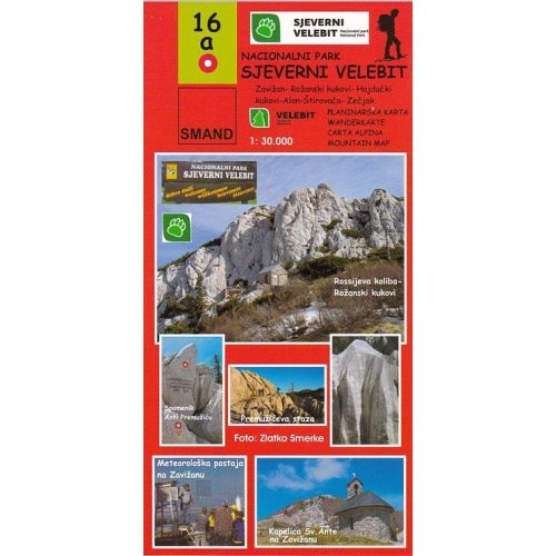 Northern Velebit National Park, hiking map (16a) - Smand