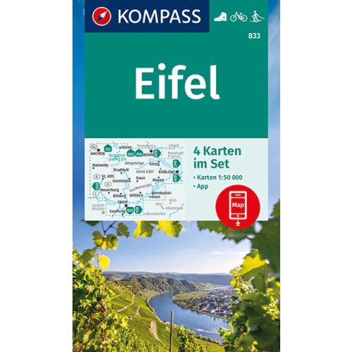 Eifel turistatérkép szett (WK 833) - Kompass