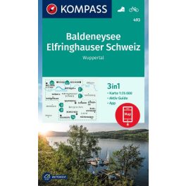   Baldeneysee & Elfringhauser Schweiz, hiking map (WK 493) - Kompass
