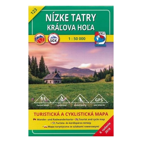 Low Tatra Mountains, Kráľova hoľa (HM 123), hiking map - VKÚ