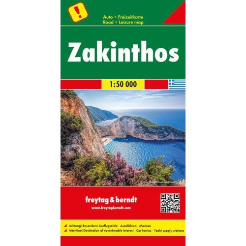 Zakinthos, travel map - Freytag-Berndt Top 10 Tips