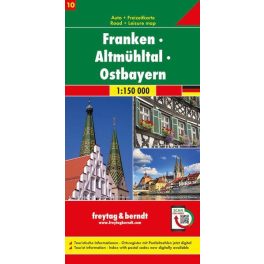   Franconia, Altmühltal & Bavaria (East), travel map - Freytag-Berndt Top 10 Tips