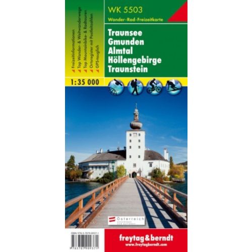 Traunsee, Gmunden, Almtal, Höllengebirge, Traunstein turistatérkép (WK 5503) - Freytag-Berndt
