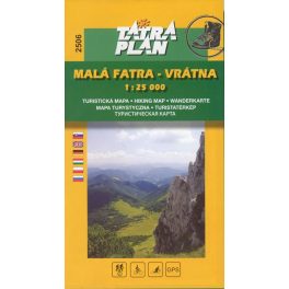   Lesser Fatra Mountains & Vrátna, hiking map (2506) - Tatraplan