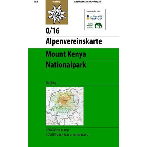 Mount Kenya Nemzeti Park trekkingtérkép (0/16) - Alpenvereinskarte