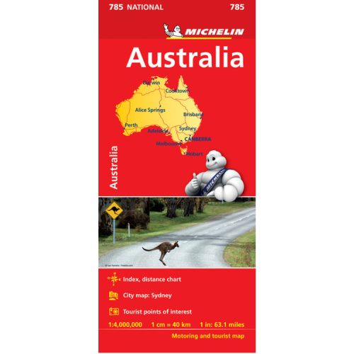 Australia, travel map - Michelin