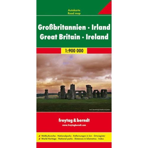 Great Britain & Ireland, road map (1: 900.000) - Freytag-Berndt
