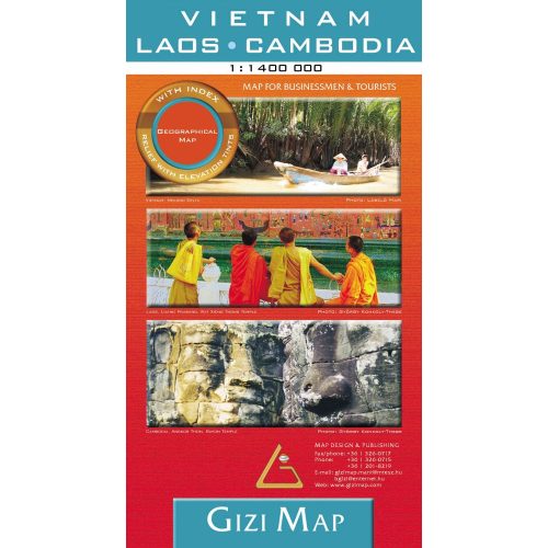 Vietnam, Laos & Cambodia, travel map - Gizimap