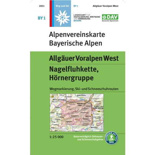Allgäuer Voralpen (nyugat) turistatérkép (BY-1) - Alpenvereinskarte