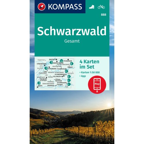 Black Forest, hiking map set (WK 888) - Kompass