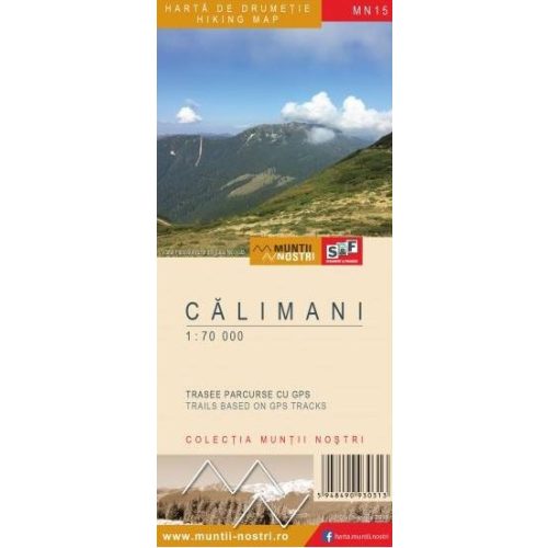 Călimani Mountains, hiking map - Munţii Noştri