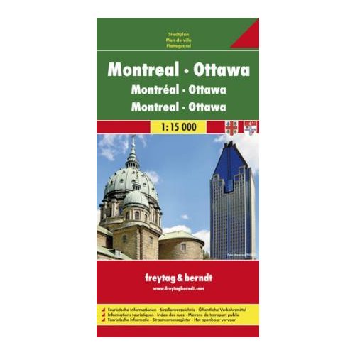 Montreal & Ottawa, city map - Freytag-Berndt