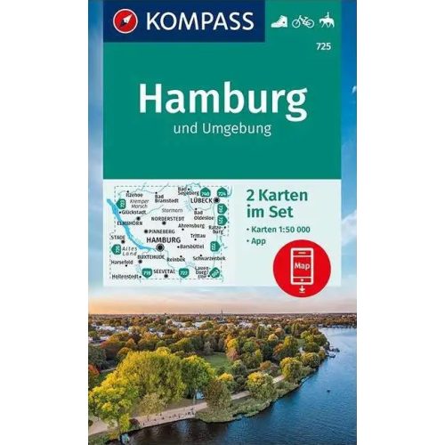 Hamburg és környéke turistatérkép (WK 725) - Kompass