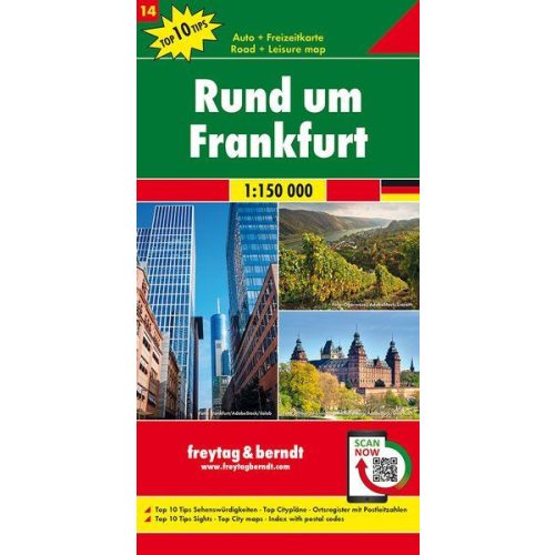 Greater Frankfurt, travel map - Freytag-Berndt Top 10 Tips